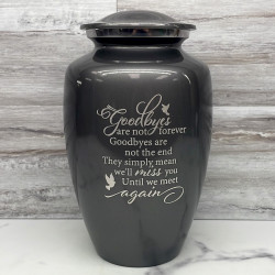 Customer Gallery - Goodbyes Are Not Forever Cremation Urn - Gunmetal Gray