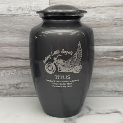 Customer Gallery - Riding with Angels Motorcycle Cremation Urn - Gunmetal Gray
