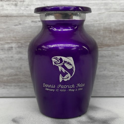 Customer Gallery - Fishing Keepsake Urn - Purple Luster