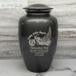 Customer Gallery - Riding with Angels Motorcycle Cremation Urn - Gunmetal Gray