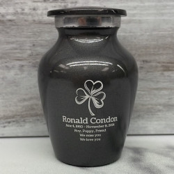 Customer Gallery - Shamrock Keepsake Urn - Gunmetal Gray