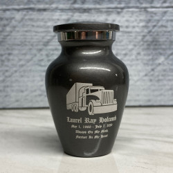 Customer Gallery - Semi Truck Keepsake Urn - Gunmetal Gray