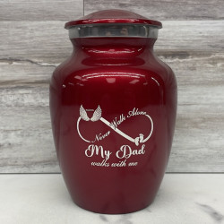 Customer Gallery - My Dad Walks With Me Sharing Urn - Ruby Red