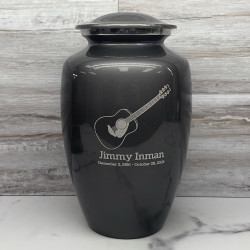 Customer Gallery - Acoustic Guitar Cremation Urn - Gunmetal Gray