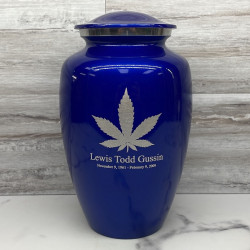 Customer Gallery - Marijuana Cremation Urn - Midnight Blue