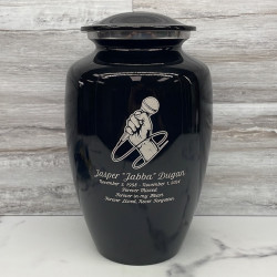 Customer Gallery - Microphone Hand Cremation Urn - Jet Black