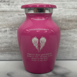 Customer Gallery - Angel Wings Keepsake Urn - Rose Pink