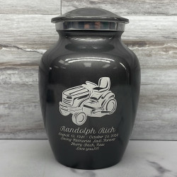 Customer Gallery - Riding Lawn Mower Sharing Urn - Gunmetal Gray