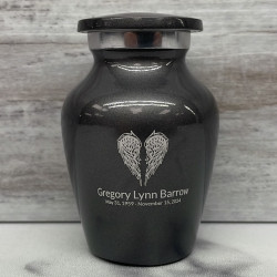 Customer Gallery - Angel Wings Keepsake Urn - Gunmetal Gray