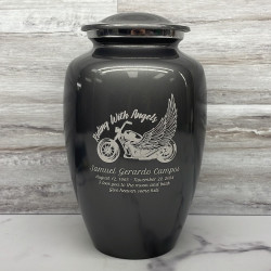 Customer Gallery - Riding with Angels Motorcycle Cremation Urn - Gunmetal Gray