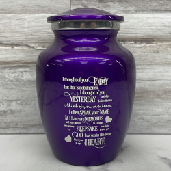 Customer Gallery - I Thought Of You Today Sharing Urn - Purple Luster