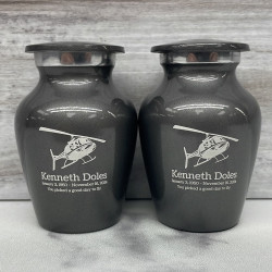 Customer Gallery - Helicopter Keepsake Urn - Gunmetal Gray