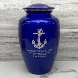Customer Gallery - Boat Anchor Cremation Urn - Midnight Blue
