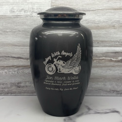 Customer Gallery - Riding with Angels Motorcycle Cremation Urn - Gunmetal Gray