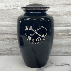 Customer Gallery - My Dad Walks With Me Cremation Urn - Jet Black