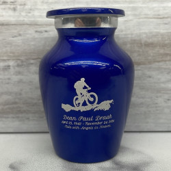 Customer Gallery - Mountain Bike Keepsake Urn - Midnight Blue