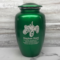 Customer Gallery - Classic Tractor Cremation Urn - Shamrock Green