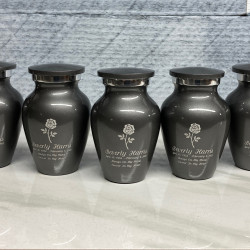 Customer Gallery - Rose Keepsake Urn - Gunmetal Gray