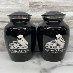 Customer Gallery - Dump Truck Sharing Urn - Jet Black