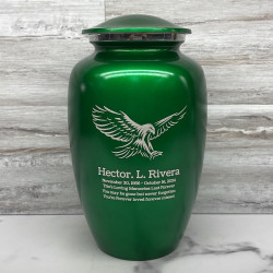Customer Gallery - Eagle Cremation Urn - Shamrock Green