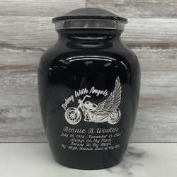 Customer Gallery - Riding with Angels Motorcycle Sharing Urn - Jet Black