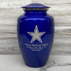 Customer Gallery - Dallas Star Cremation Urn - Midnight Blue