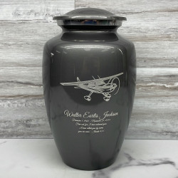 Customer Gallery - Airplane Cremation Urn - Gunmetal Gray