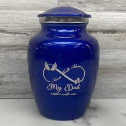 Customer Gallery - My Dad Walks With Me Sharing Urn - Midnight Blue