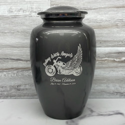 Customer Gallery - Riding with Angels Motorcycle Cremation Urn - Gunmetal Gray