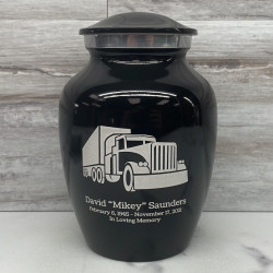 Customer Gallery - Semi Truck Sharing Urn - Jet Black