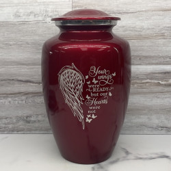 Customer Gallery - Your Wings Were Ready Cremation Urn - Ruby Red