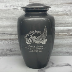 Customer Gallery - Riding with Angels Motorcycle Cremation Urn - Gunmetal Gray