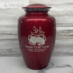 Customer Gallery - Beer Cremation Urn - Ruby Red