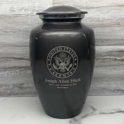 Customer Gallery - Army Cremation Urn - Gunmetal Gray