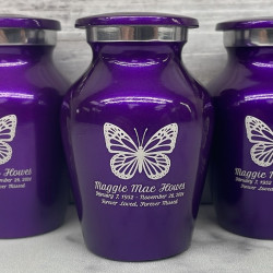 Customer Gallery - Butterfly Keepsake Urn - Purple Luster