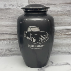 Customer Gallery - Classic Stepside Truck Cremation Urn - Gunmetal Gray