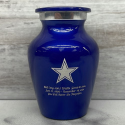 Customer Gallery - Dallas Star Keepsake Urn - Midnight Blue
