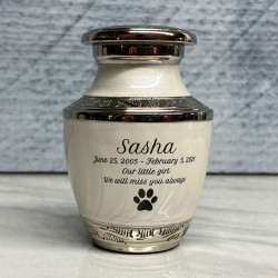 Customer Gallery - Paw Print Pet Keepsake Urn - Radiant White