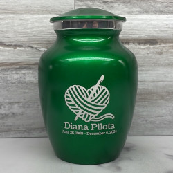 Customer Gallery - Crochet Heart Sharing Urn - Shamrock Green