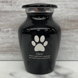 Customer Gallery - Keepsake Paw Print Pet Cremation Urn - Jet Black