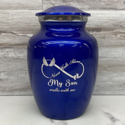 Customer Gallery - My Son Walks With Me Sharing Urn - Midnight Blue