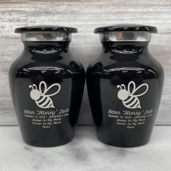 Customer Gallery - Bee Keepsake Urn - Jet Black