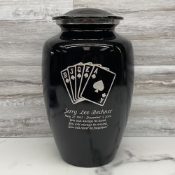 Customer Gallery - Playing Cards Cremation Urn - Jet Black