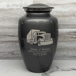 Customer Gallery - Semi Truck Cremation Urn - Gunmetal Gray