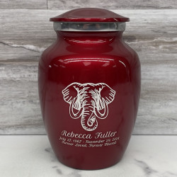 Customer Gallery - Elephant Sharing Urn - Ruby Red