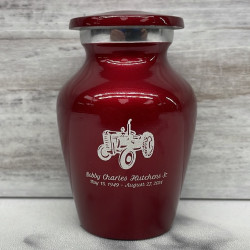 Customer Gallery - Classic Tractor Keepsake Urn - Ruby Red