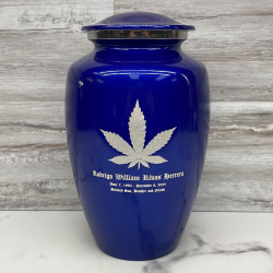 Customer Gallery - Marijuana Cremation Urn - Midnight Blue