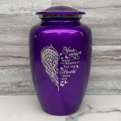 Customer Gallery - Your Wings Were Ready Cremation Urn - Purple Luster