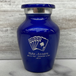 Customer Gallery - Playing Cards Keepsake Urn - Midnight Blue