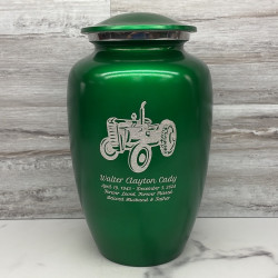 Customer Gallery - Classic Tractor Cremation Urn - Shamrock Green